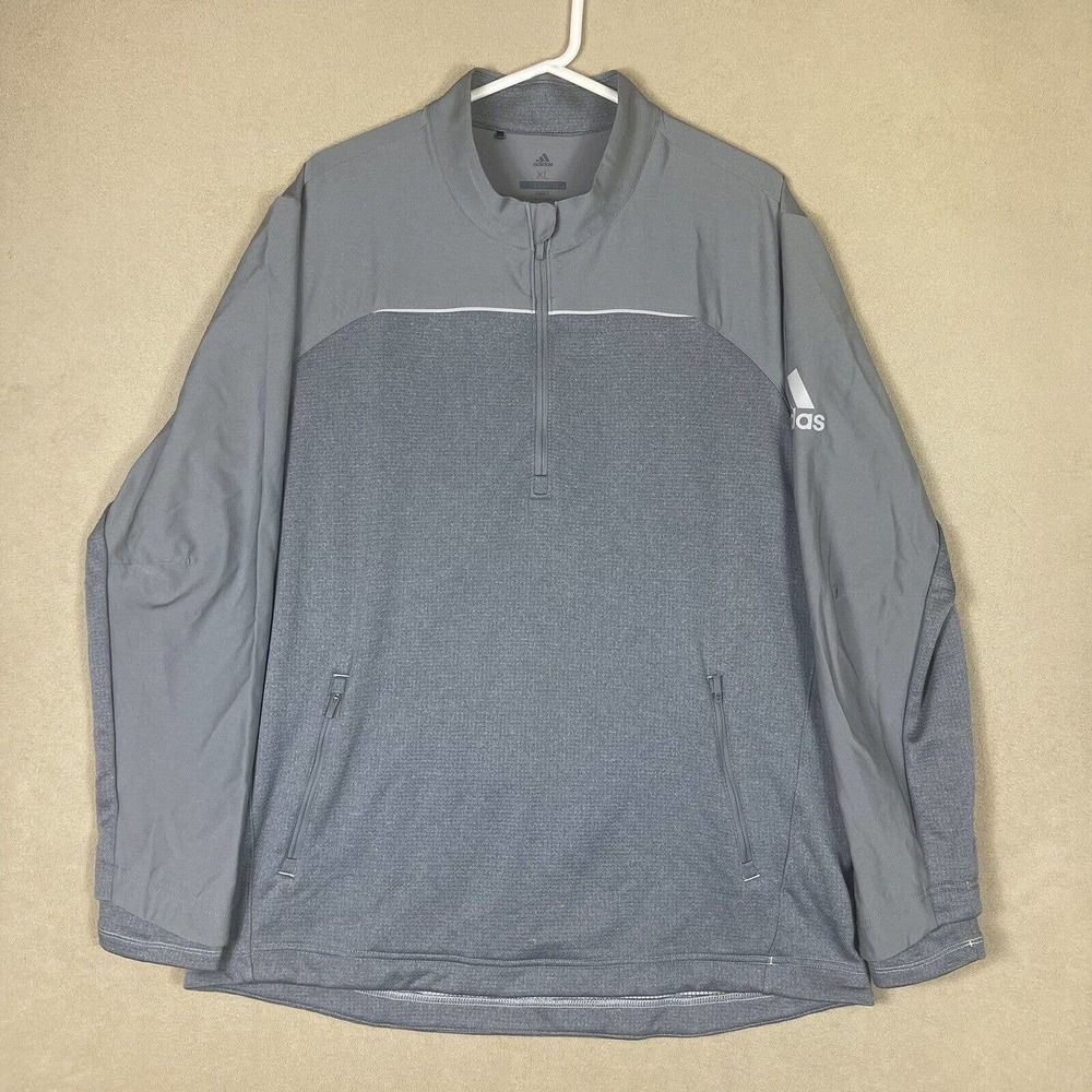 Adidas Golf Mens XL 1/4 Zip Sweatshirt Zip‎ Pocket Mock Neck Lightweight